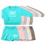 Conyson customize tracksuit baby Biker Shorts Set 2022 Custom Designer Clothes Blank Two Piece set Kids Hoodie Set