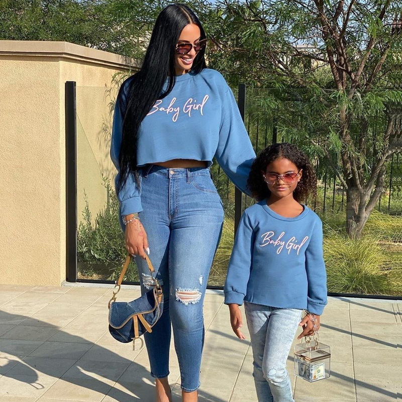 Conyson Spring Kids Clothes Fashion Long Sleeve Sports Tracksuit Cotton Letter Printed Casual Pullover Children Girls Sweatshirt