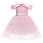 Conyson High Quality Elegant Party Evening Dress Princess Mesh Wedding Christening Gowns for Little Girls