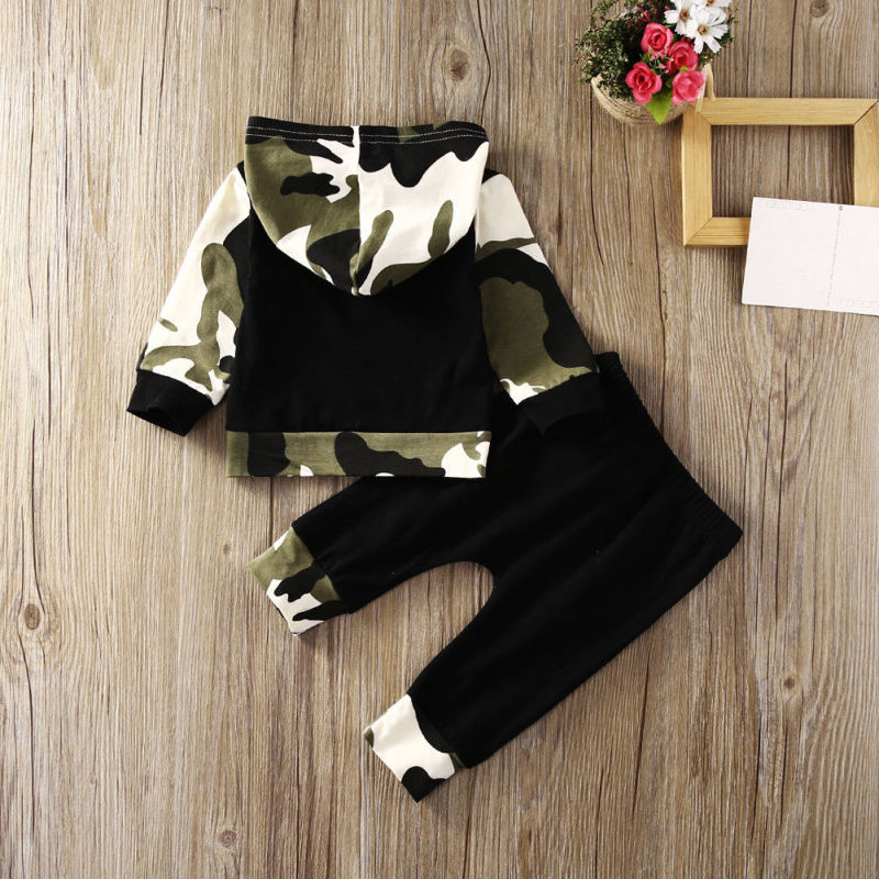 Conyson Autumn Winter Pudcoco Baby Boy Clothes Set 0-3 Year Casual Toddler Kids Newborn Hooded Tops Pants 2Pcs Outfits Set