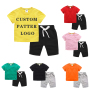 Custom Made Logo Kids Clothing Sets Fashion 2pcs Kids Clothes Set Kids Short Set