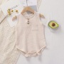 Conyson Summer Baby Boy Girl Rompers Muslin Cotton Sleeveless Newborn Infant Romper Jumpsuit Solid Color Baby Clothing