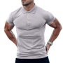 Conyson Fitness Custom Sport Muscle Cotton Button Gym Men's Polo Shirts With Collar Men's Solid Color T-shirt Multi-Color Shirt