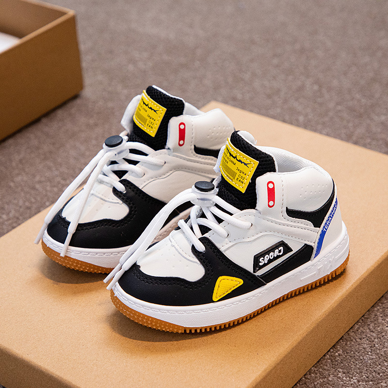 Conyson high quality kids spring autumn Korean fashion boutique designer running sport shoes boy girl Outdoor pu leather sneaker