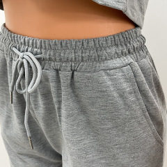 Wholesale rts fashion Custom logo Women solid Color Sportswear two-piece Ladies t-shirt Shorts Clothing Suit Summer Clothes set