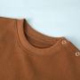 Conyson Wholesale Customize Logo Baby Clothes Solid Cotton Long Sleeve Infant Baby sweatshirt Pants Romper