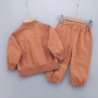 Conyson Wholesale Spring Kids Boy Jacket Pants Clothing Suits Cotton Printing Sweater Clothing Tracksuit Boys 3pcs Outfits