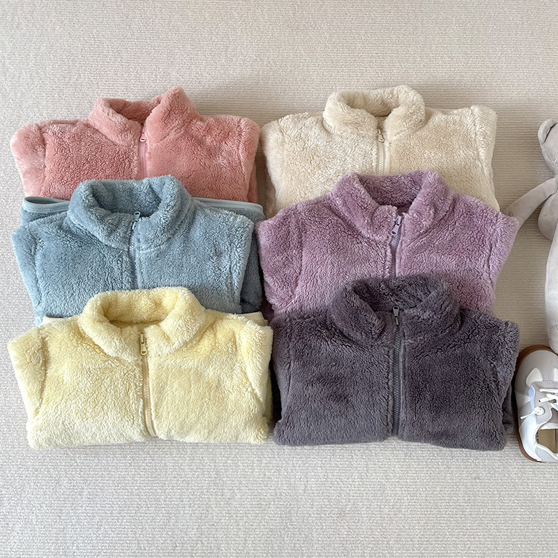 Conyson hot sale autumn kids fashion polar fleece designer boy girl clothes fall warm winter children clothing wholesale jacket