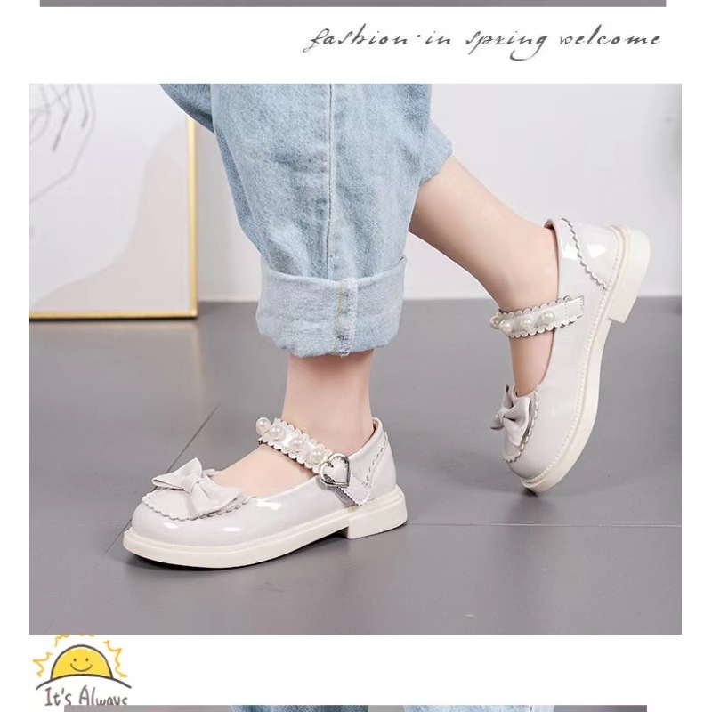 Conyson New Arrival Spring And Autumn New Trendy Kids Sandals Low-heel Pearls Shoes Fashion Girls Bowknot Princess Shoes