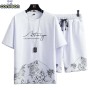Conyson 2023 New Style Wholesale Men's Sportswear Stylish Vintage Short Sleeve 5xlt Tall And Big Mens Clothing Set