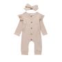 Newborn Long Sleeve Baby Clothes Set Knitted Cotton Romper Jumpsuit Solid Hair Newborn Long Baby Clothes Girls Boys Romper
