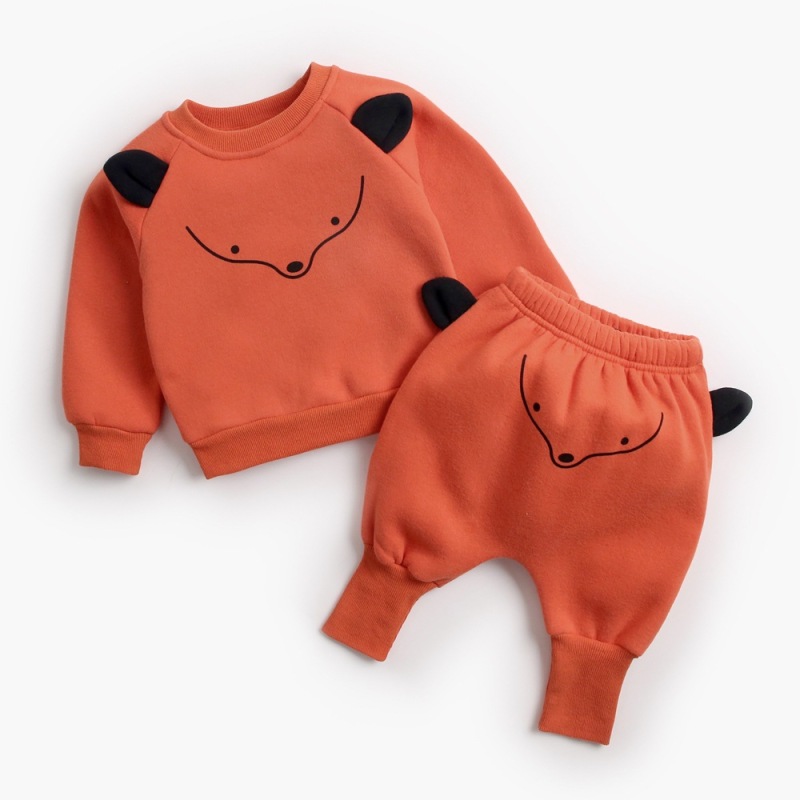 Conyson hot sale fall children korean designer animal baby kids fashion boutique winter clothing boy girls cotton clothes sets