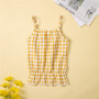 Conyson Bulk Baby Girl Summer Sets Two Piece Outfits Not Pattern High Waist Plaid Cotton Sun-top Baby Clothes Girl Kids Sets