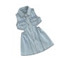 CONYSON summer rts fashion kids Toddler Single clothes sets wear Girl Sleeveless Baby Girls casual Jackets Denim button clothing