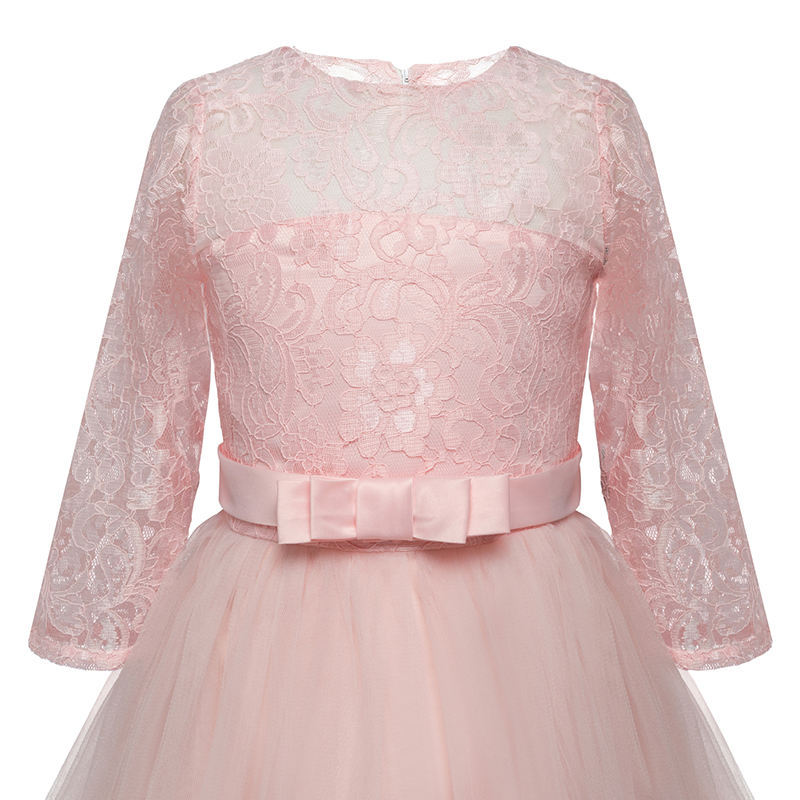 Conyson Hot Fashion Elegant Lace Clothes New Design Princess Party Pageant Long Gown For Wedding Evening Clothing Girls Dress