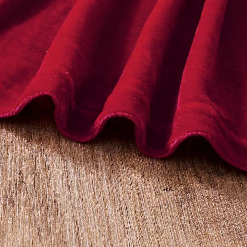 Conyson Princess Dress  England Style Children Skirt Hairband 2 Piece Double Ruffle Lovely Party Velvet Kids Dresses