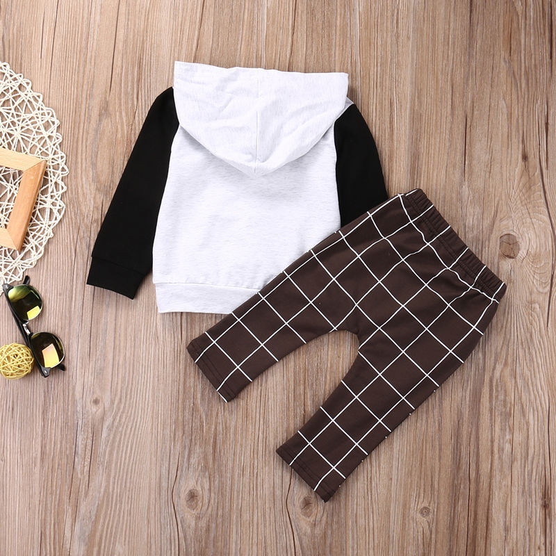 Autumn Winter 2pcs Toddler Infant Newborn children's Kids Boy Clothes Set Hoodies Long Sleeve Shirt Pants Leggings 2Pcs Outfits