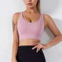 Wholesale 2021 summer new fashion adult sports sleeveless pure color nylon bra tops yoga bra vest