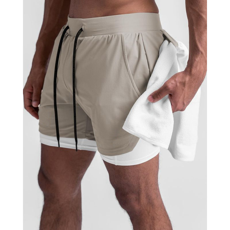 Men custom summer men's clothing fit mens sweat shorts lightweight 4 way stretch sweat-wicking liner shorts