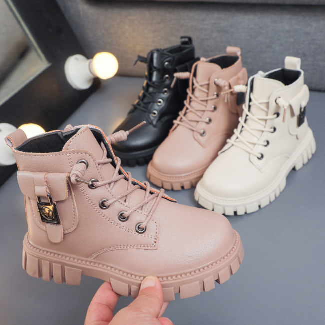 Conyson high quality rts winter Korean fashion kids designer child Non-slip boy girl Outdoor snow walking warm Martin boot shoes