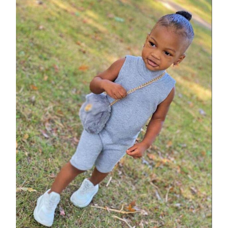 Conyson New Toddler Girl Clothes Customized Logo Girls Solid One Piece Jumpsuit For Little Girls Toddler Bodysuits