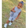 Conyson New Toddler Girl Clothes Customized Logo Girls Solid One Piece Jumpsuit For Little Girls Toddler Bodysuits