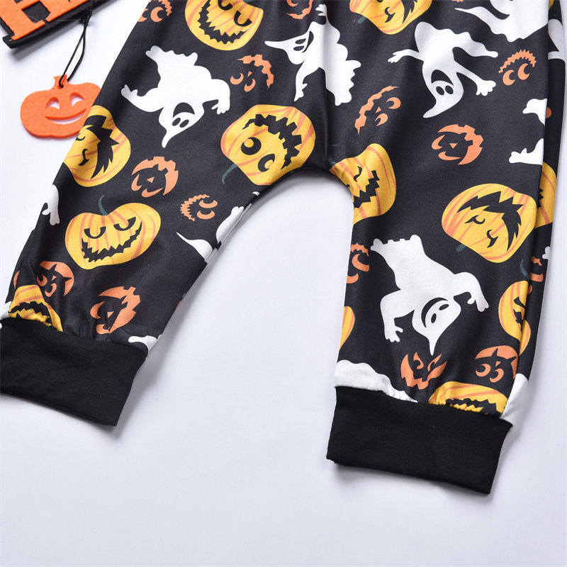 Conyson rts high quality toddler Kids halloween boutique fashion children print clothes baby Children's boy wear Clothing Sets