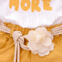 Conyson New Summer Girl's Fly Sleeve Jacquard Short Sleeve Shirts + Shorts 2Pcs Flower Belt Princess Baby Girl Clothes Sets