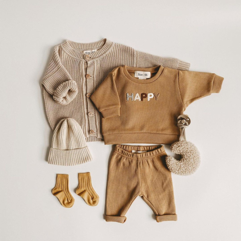 Conyson Spring Fashion Baby Children's Clothing Baby Girl Boy Clothes Set Newborn Sweatshirt + Pants Kids Suit Outfit