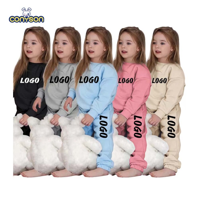 Wholesale Outdoor Kids Autumn Jogging Suits Custom Jogger Kids Tracksuits Sweatsuit Sets Customize Your Own Shop Logo
