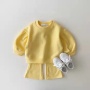 Conyson Casual Children Girls Clothes Sets Solid Sweater Flared Pants Two Piece Outfits Fashion Litter Girl Outfits