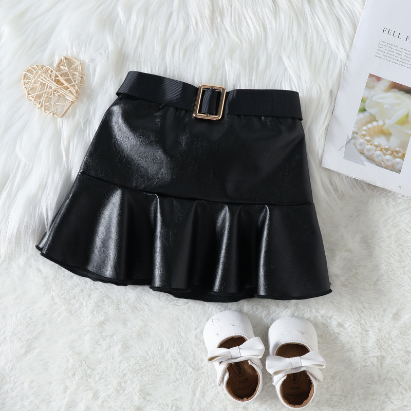 Conyson Christmas Baby Girls Boutique Clothes Cotton 2 Pieces Girls Wear Romper Leather Dress Long Sleeve Princess Dresses