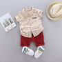 Comfortable Sets Printed Children's Clothing Baby Summer 2021 New Cotton Pyramid Short-sleeve Shorts Shirt Two-piece Set Baby
