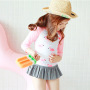 Conyson Wholesale Summer Beach Kids Clothes Two Piece Baby Girls Long Sleeve Flamingo Bikini Children Ruffle Beachwear Swimwear
