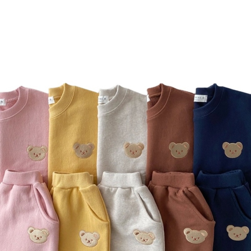 Winter Cotton Wholesale Long Sleeve Top Pullover Casual girls Children Clothing Baby Clothing Apparel Set kids clothes suits