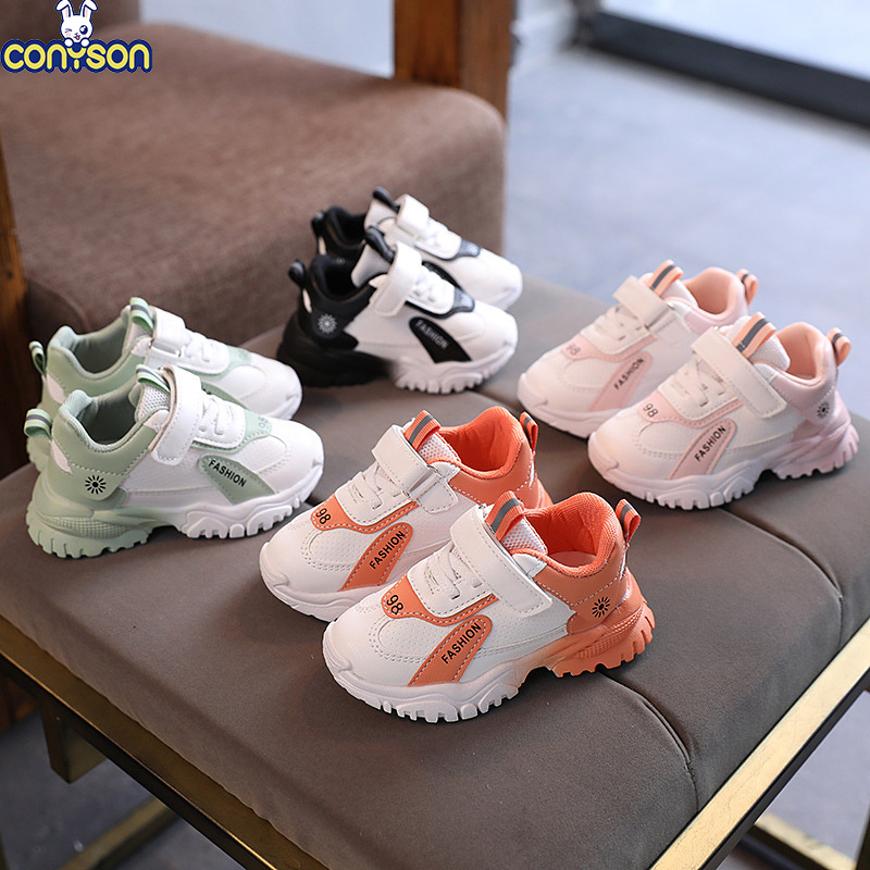 Conyson Dropshipping 2023 Hot sale Best Quality Kids Sport Shoes Girls Sneakers Students Breathable Children Boys Shoes