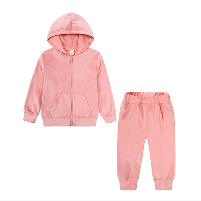 Conyson Wholesale Nonsexual Custom Kids Outdoor Stationaery Hooded Top And Pants Set French Baby Sweatshirt School Art Kids Sets