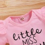 Factory Price Newborn Baby Girls Clothing Knitted Romper Sets Three-piece Suit little girls clothing sets