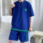 Conyson Wholesale New Arrival Jogging Sportswear Gym Tracksuit And Short 2 Piece Shorts Suit Letter Embroidery Men's T Shirt Set
