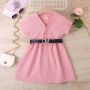 Conyson Wholesale 2023 African Light Shirt Ruffle Design Formal Summer Party Cotton Short Sleeve 2-7Y Prom Kids Clothing Dress