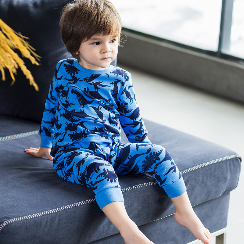 Factory Price Cartoon Pattern Kids Pyjamas Pure Cotton Girls Soft Sleepwear Kid Long Sleeve Sleepwear Sets
