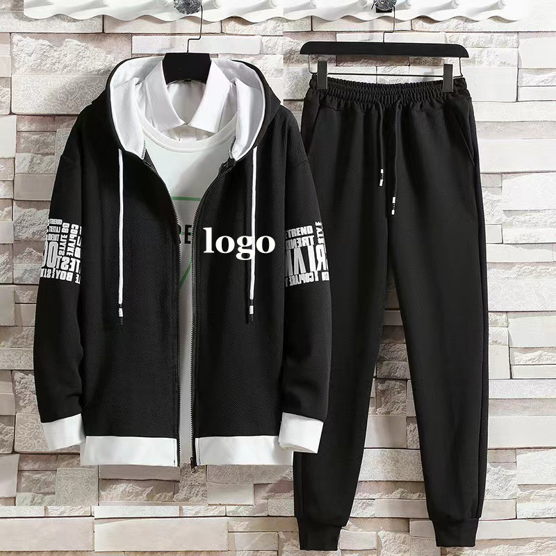 Conyson High Quality Spring Autumn Sublimation Blanks Hoodie Sets Polyester Custom Design Men's Hoodies And Sweatpants Set