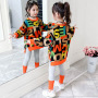 Autumn Kid Clothing Fashion Casual Set Kid Letter Sweater Leggings Two-piece Set