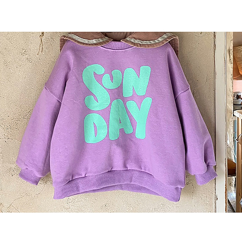 Boy Pullover Cotton Custom Color Fleece Hoodies Sweatshirt Kid Crewneck Sweatshirt