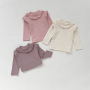 Conyson New Baby Korean Clothes Cotton Cute Pleated Ruffle Collar Long-Sleeved T-shirt Girl Sweet Princess Slim Legging Baby Set