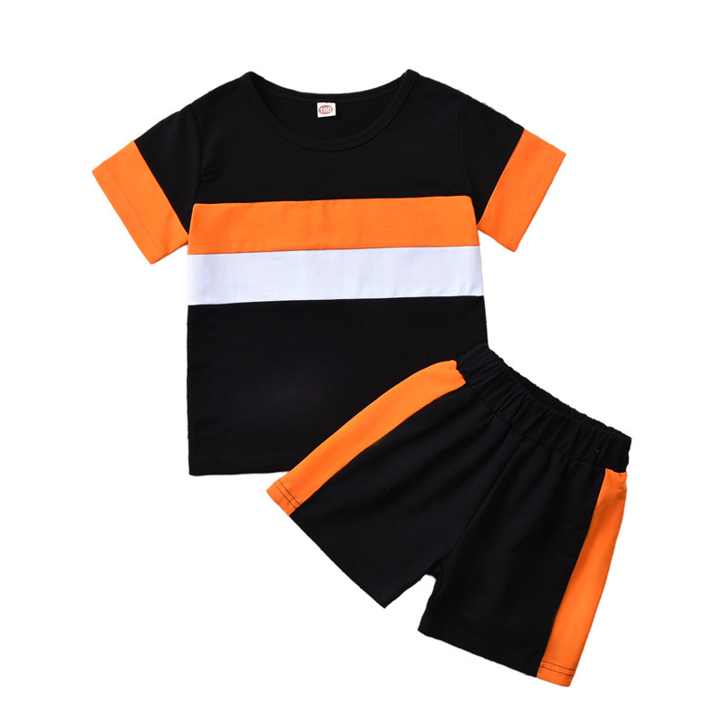 Wholesale Kids summer Clothing Usa Baby Boys' Outfit Kids short Suit For Children Baby Clothes Set children sweats suits
