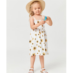 Conyson Baby Girls Sleeveless Flower Print Dresses Children Clothes Summer Princess Skirt Kids Party Ball Pageant Dress Outfit