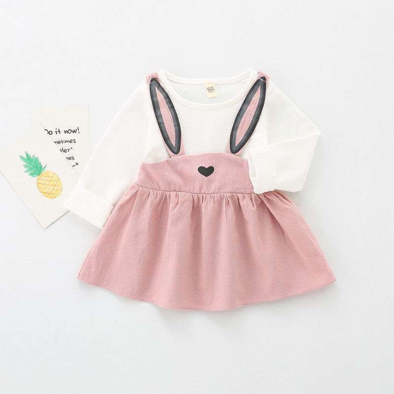 Conyson Wholesale Girls Autumn Dress Children Dress cartoon Fashion Style cotton Baby Toddler Casual Long Sleeve Girl Dress