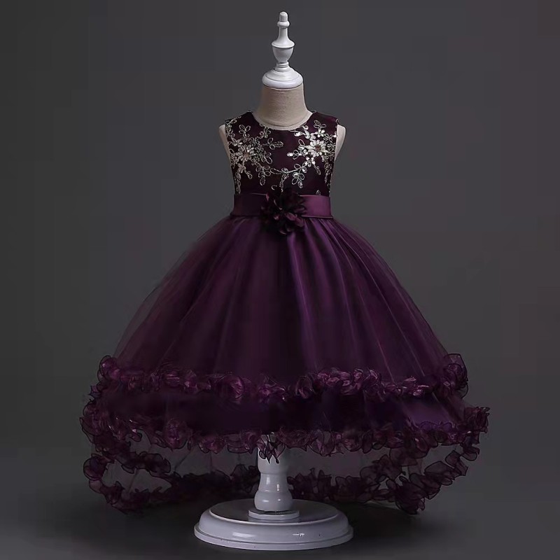 Conyson High Quality Elegant Party Evening Dress Princess Mesh Wedding Christening Gowns for Little Girls