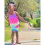 Conyson Fashion Summer Short Kids Girl Clothing Set Colours Sleeveless Vest Shorts 2 Pieces Casual Outdoor Outfits